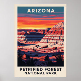 Póster Parque nacional del bosque petrolero de Arizona V0