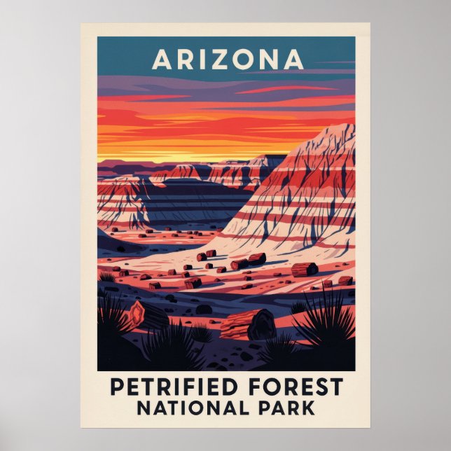 Póster Parque nacional del bosque petrolero de Arizona V0 (Frente)