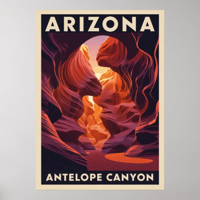 Póster Parque nacional del Cañón Antelope de Arizona V01 (Frente)