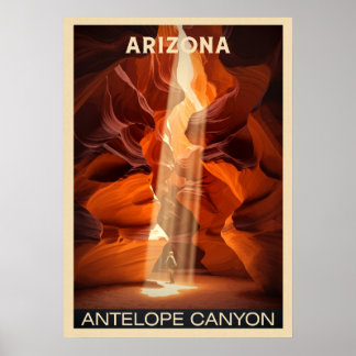 Póster Parque Nacional del Cañón Antelope en Arizona V02