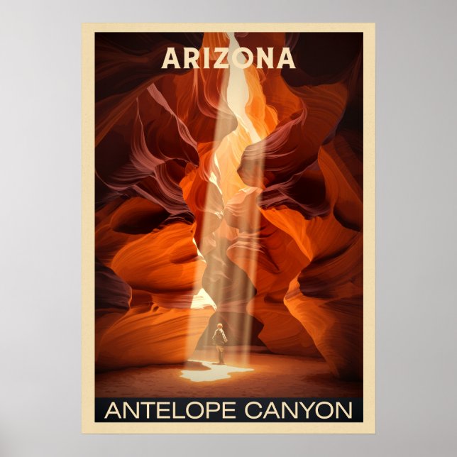 Póster Parque Nacional del Cañón Antelope en Arizona V02 (Frente)