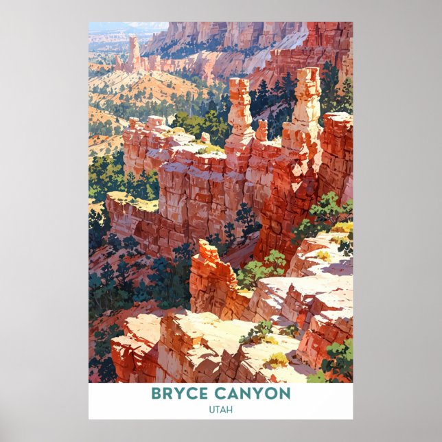 Póster Parque nacional del Cañón Bryce, Utah (Frente)
