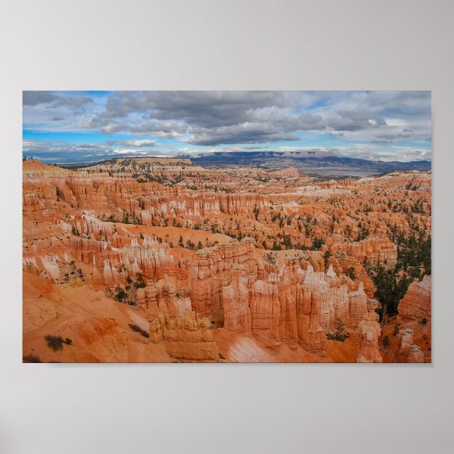 Póster Parque Nacional del Cañón Bryce, Utah, Con Vistas (Frente)