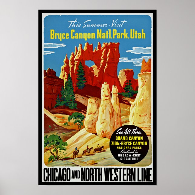 Póster Parque nacional del Cañón de Bryce (Frente)