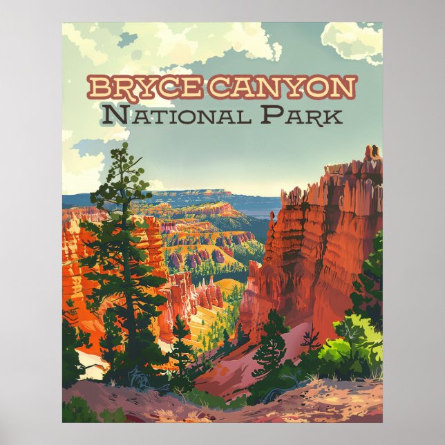 Póster Parque nacional del Cañón de Bryce (Frente)
