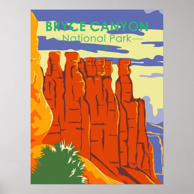 Póster Parque nacional del Cañón de Bryce (Frente)