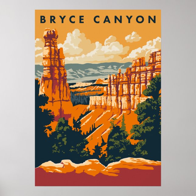 Póster Parque nacional del Cañón de Bryce (Frente)