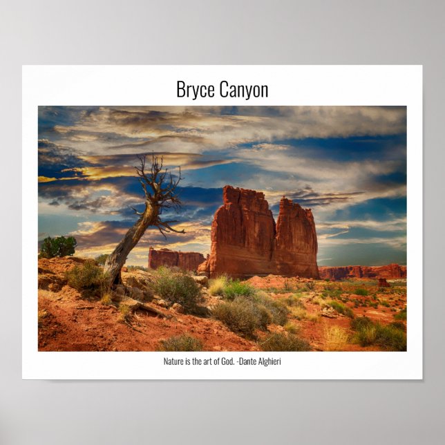 Póster Parque nacional del cañón de Bryce, escenario natu (Frente)