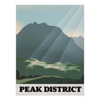Póster Parque nacional del distrito de Peak