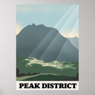 Póster Parque nacional del distrito de Peak