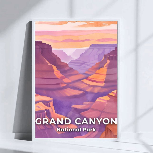 Póster Parque nacional del Gran Cañón acuarela Viaje de a (Subido por el creador)