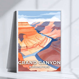 Póster Parque Nacional del Gran Cañón Aquarela Viaje