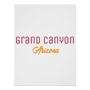 Póster Parque Nacional del Gran Cañón Arizona Recuerdo