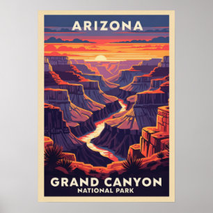 Póster Parque nacional del Gran Cañón de Arizona V02