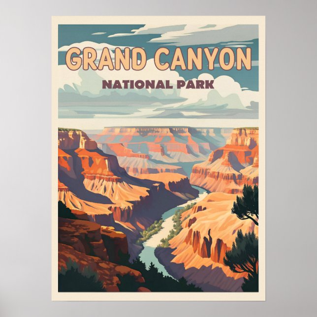 Póster Parque nacional del Gran Cañón - Una maravilla nat (Frente)