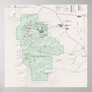 Póster Parque nacional del gran lavabo