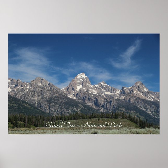 Póster Parque nacional del Gran Tetón (Frente)