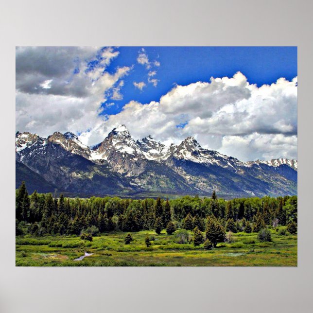 Póster Parque nacional del Gran Tetón (Frente)