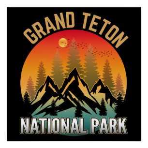 Póster Parque nacional del Gran Tetón