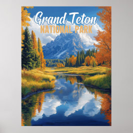 Póster Parque nacional del Gran Tetón