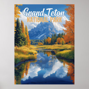 Póster Parque nacional del Gran Tetón