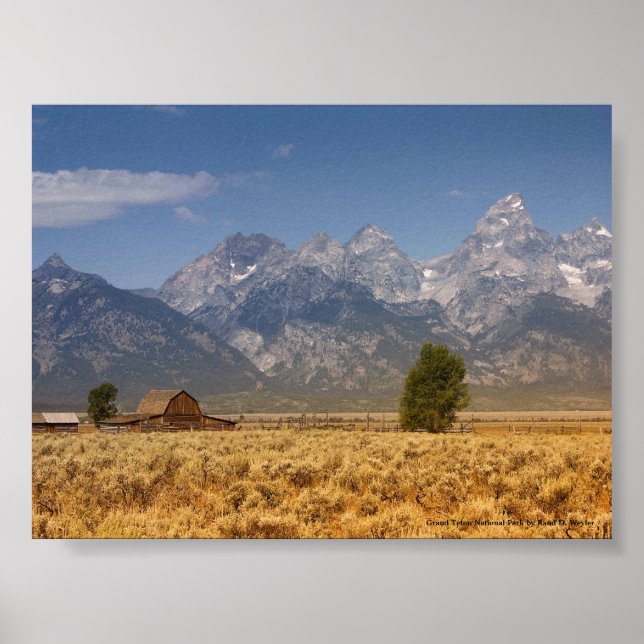 Póster Parque nacional del Gran Tetón (Frente)