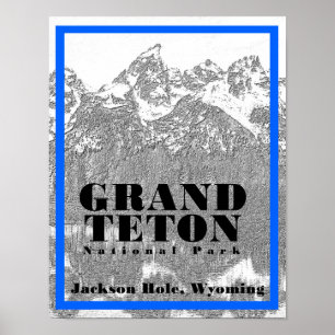 Póster Parque nacional del Gran Tetón - 11 x 14 Poster