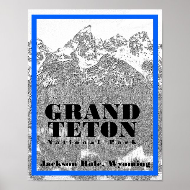 Póster Parque nacional del Gran Tetón - 11 x 14 Poster (Frente)