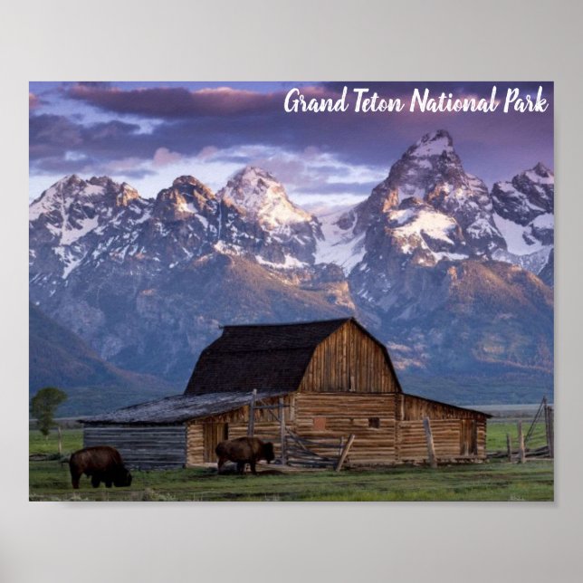 Póster Parque nacional del Gran Tetón Arena Wyoming (Frente)