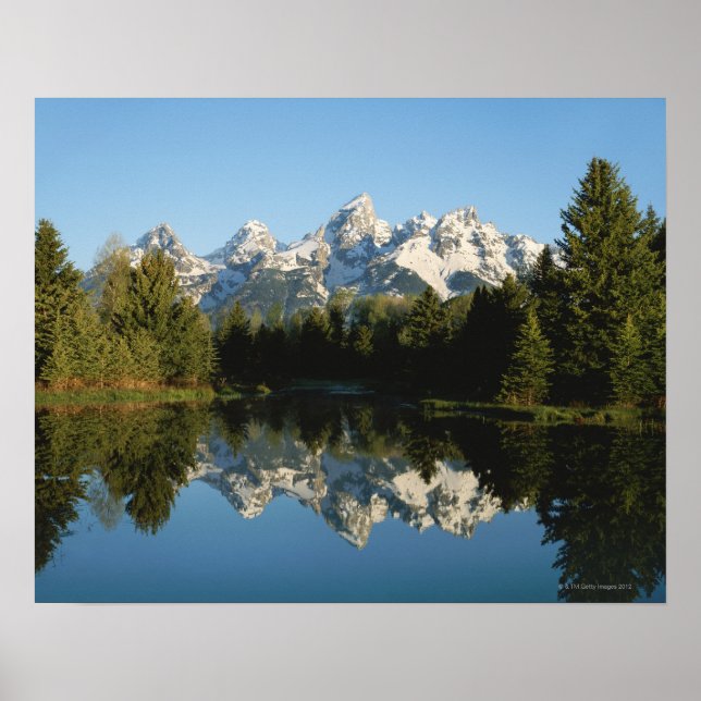 Póster Parque Nacional del Gran Tetón, Cordillera del Tet (Frente)