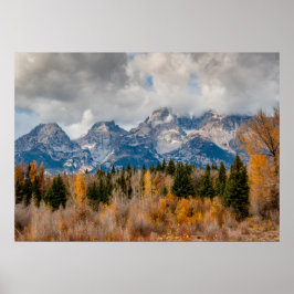 Póster Parque nacional del Gran Tetón de Schwabacher Land