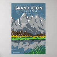 Parque nacional del Gran Tetón Vintage Wyoming
