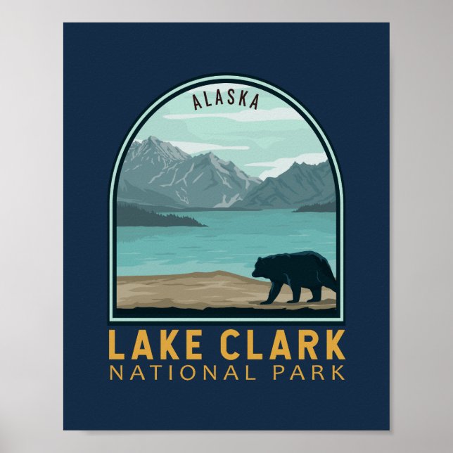 Póster Parque nacional del Lago Clark Emblem (Frente)