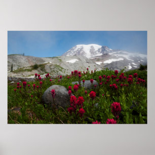 Póster Parque Nacional del Monte Rainier, Monte Rainier 1