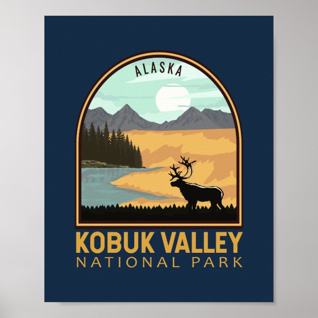 Póster Parque nacional del Valle de Kobuk Emblem (Frente)