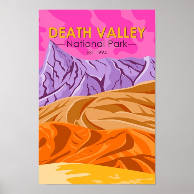 Póster Parque nacional del Valle de la Muerte Arena Dunes (Frente)