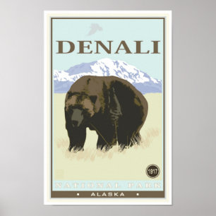 Póster Parque nacional Denali