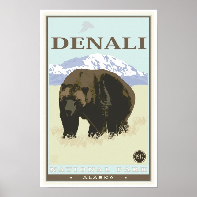 Póster Parque nacional Denali (Frente)