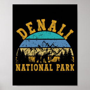 Póster Parque Nacional Denali Alaska Montaña Naturaleza O