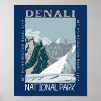 Parque nacional Denali Alaska Mount Huntington Ret
