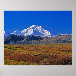 Póster Parque Nacional Denali Mt. McKinley, Alaska.