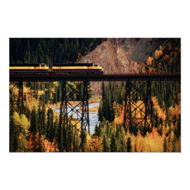 Póster Parque nacional Denali y Preserve USA Alaska (Anverso)