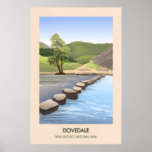 Póster Parque Nacional Dovedale Peak District Viajes Mode