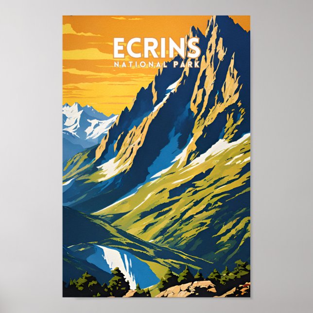 Póster Parque nacional Ecrins (Frente)