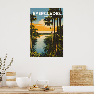 Póster Parque nacional Everglades