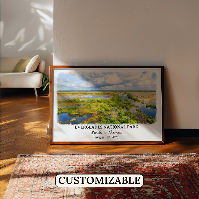 Póster Parque Nacional Everglades Florida, Acuarela (Subido por el creador)