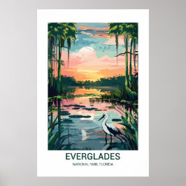 Póster Parque nacional Everglades Florida Estados Unidos