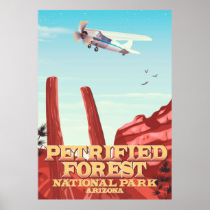 Póster Parque nacional forestal petrolero, Arizona.