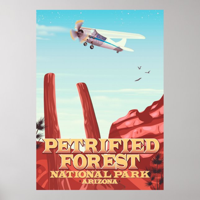 Póster Parque nacional forestal petrolero, Arizona. (Frente)
