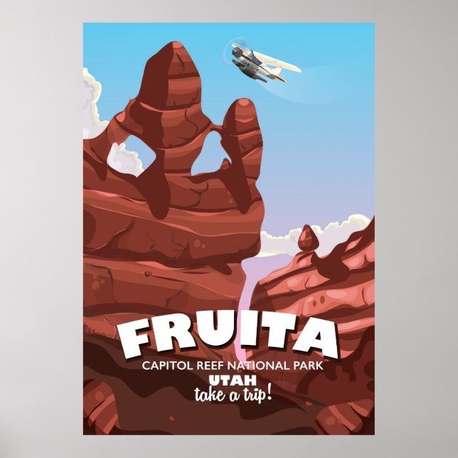 Póster Parque nacional Fruita Capitol Reef Utah (Frente)